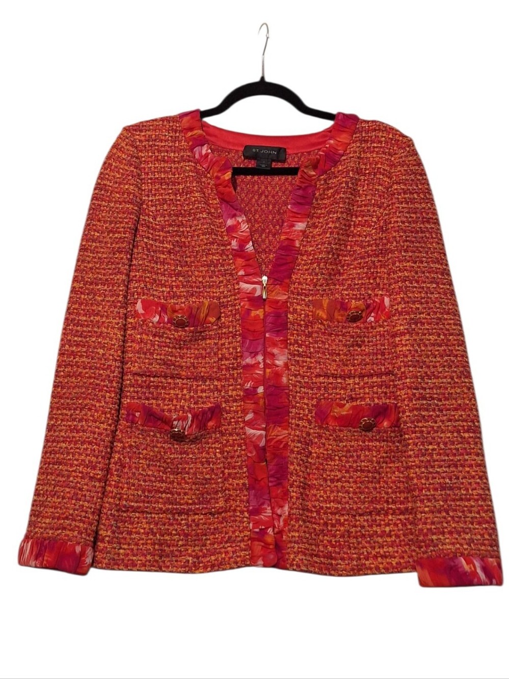 St. John Poppy Multi Color Blazer